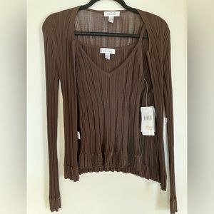 NWT Calvin Klein Tank Top and Cardigan set